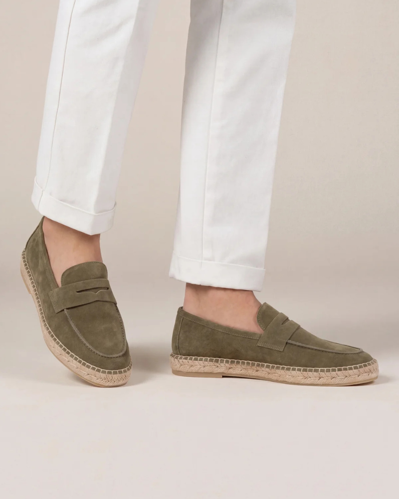 Espadrillas Riviera in Camoscio Oliva