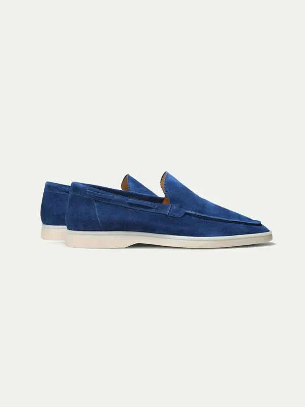 Mocassino Classico in Camoscio Blu Berry