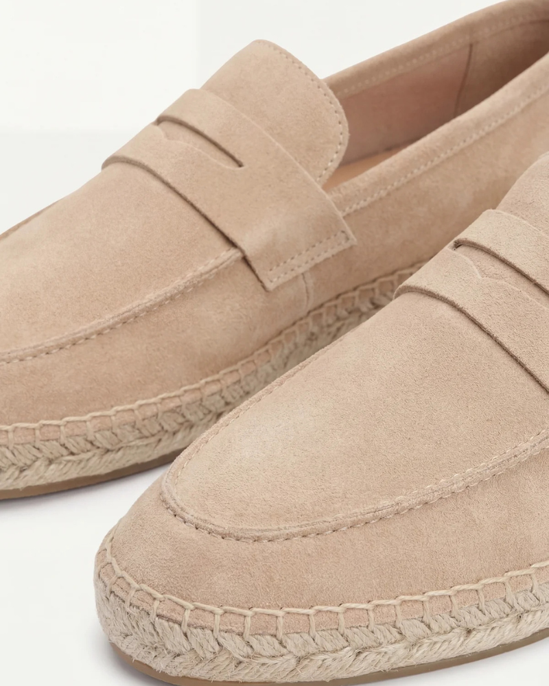 Espadrillas Riviera in Camoscio Beige
