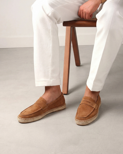 Espadrillas Riviera in Camoscio Marrone