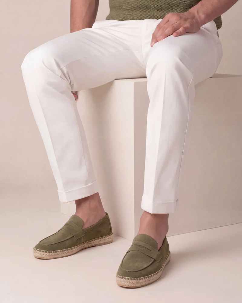 Espadrillas Riviera in Camoscio Oliva