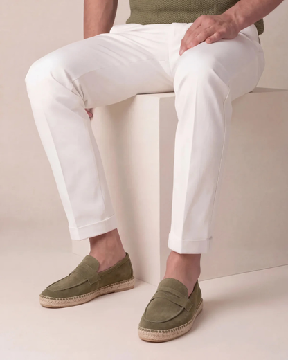 Espadrillas Riviera in Camoscio Oliva