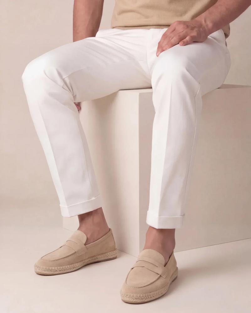 Espadrillas Riviera in Camoscio Beige
