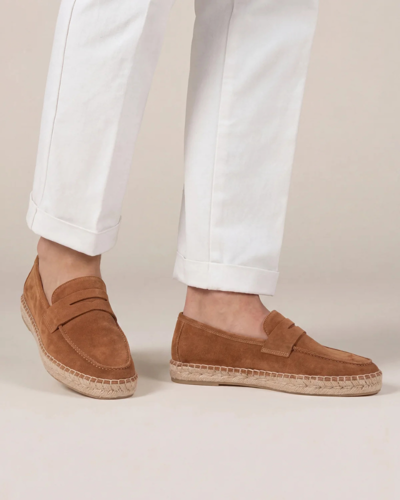 Espadrillas Riviera in Camoscio Marrone