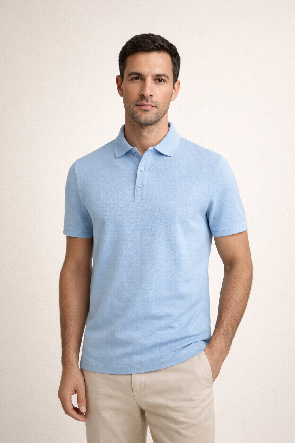 Polo Raffinato Azzurro Chiaro