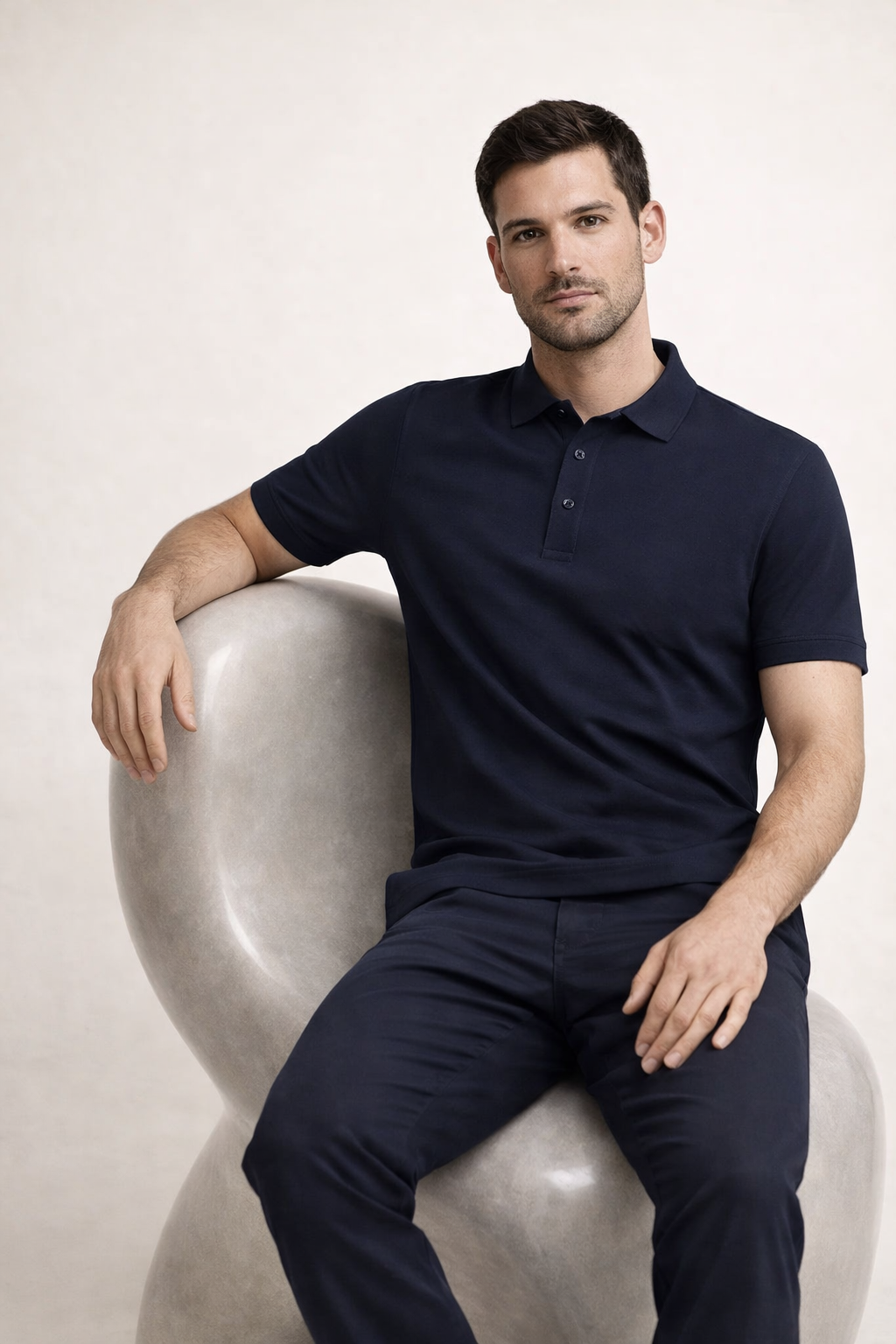 Polo Raffinato Navy