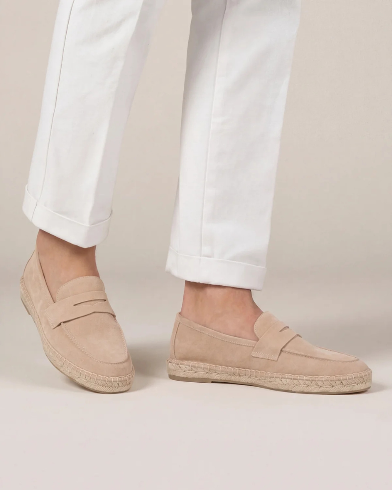 Espadrillas Riviera in Camoscio Beige
