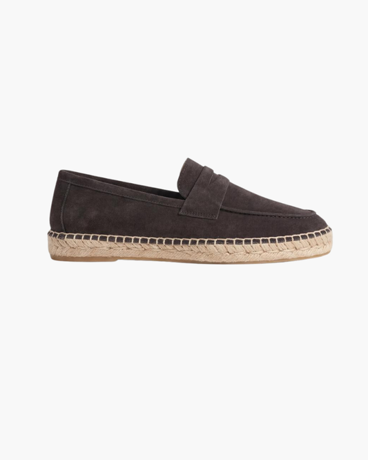 Espadrillas Riviera in suede color caffè