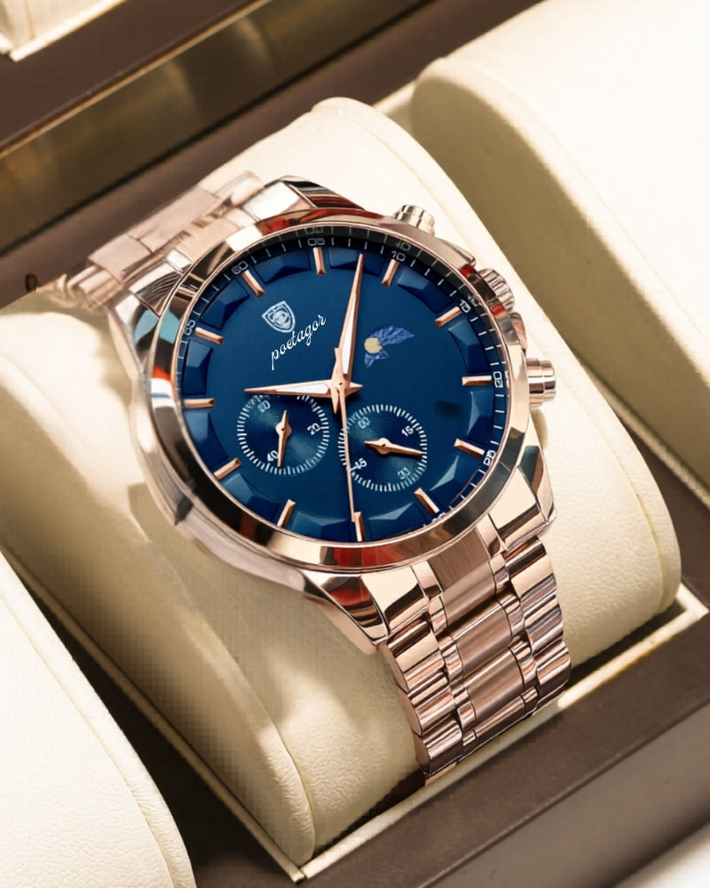 Orologio in acciaio inossidabile con cronografo di precisione