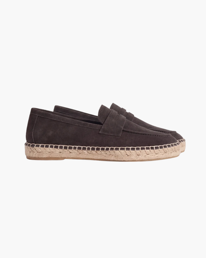Espadrillas Riviera in suede color caffè