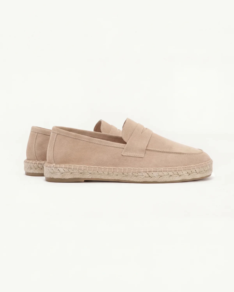 Espadrillas Riviera in Camoscio Beige