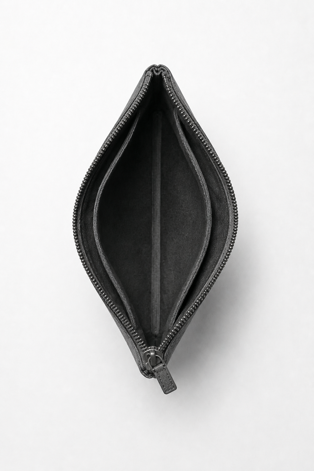 Borsa Clutch Alcantara Grigio Scuro