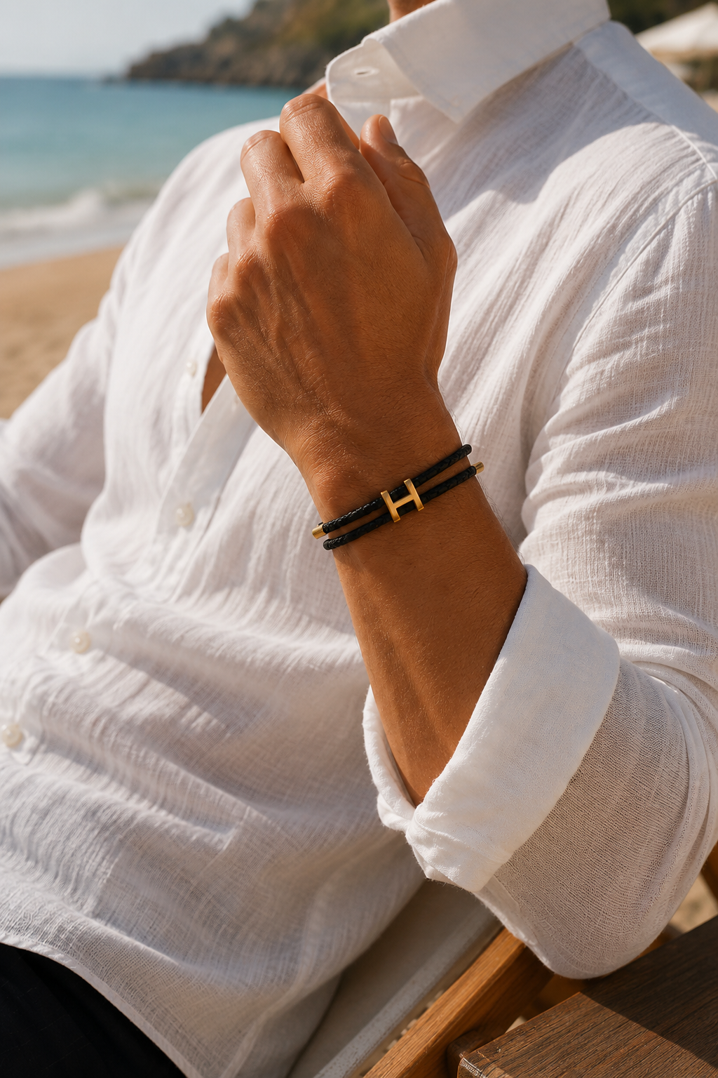 RivaSylt Bracciale Nero/Oro