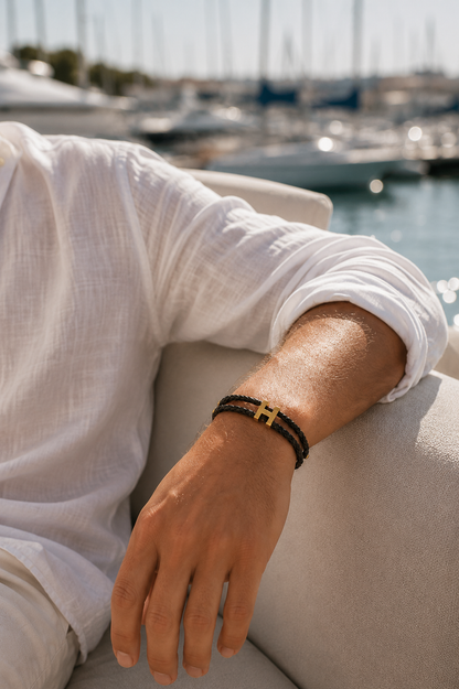 RivaSylt Bracciale Oro/Nero