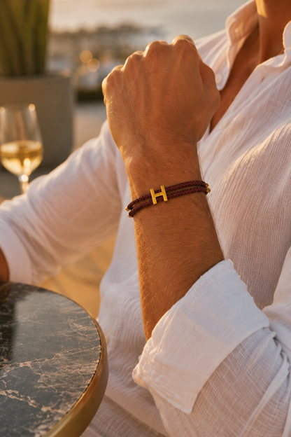 Bracciale RivaSylt Borgogna/Oro