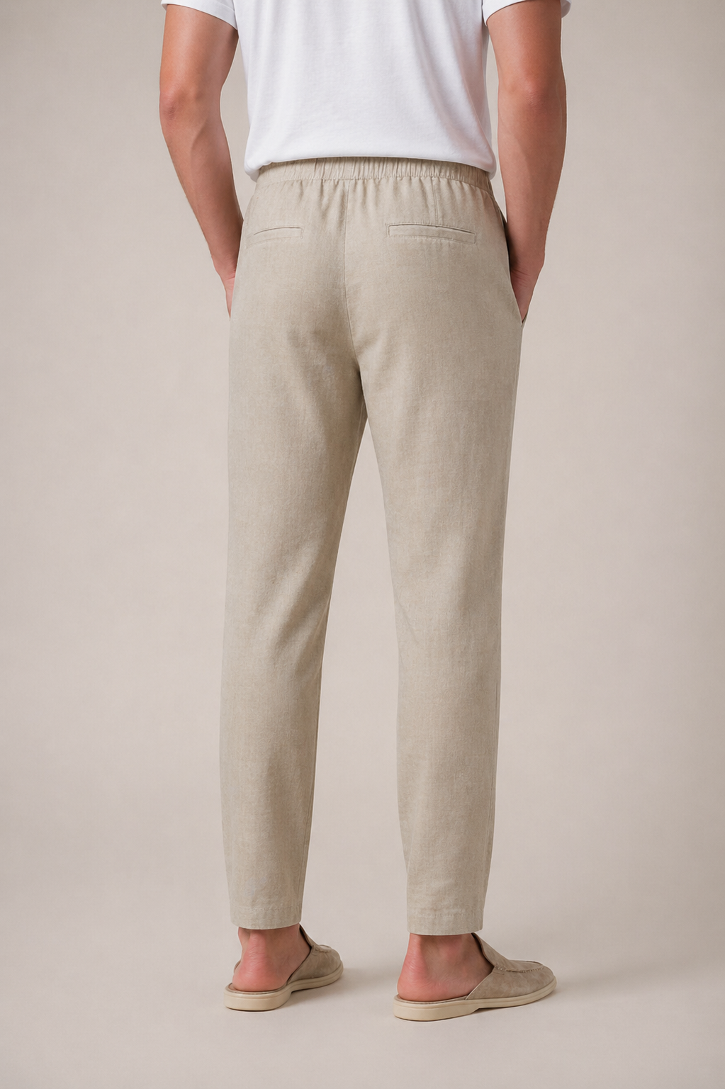 Pantaloni in Lino Bayside Beige