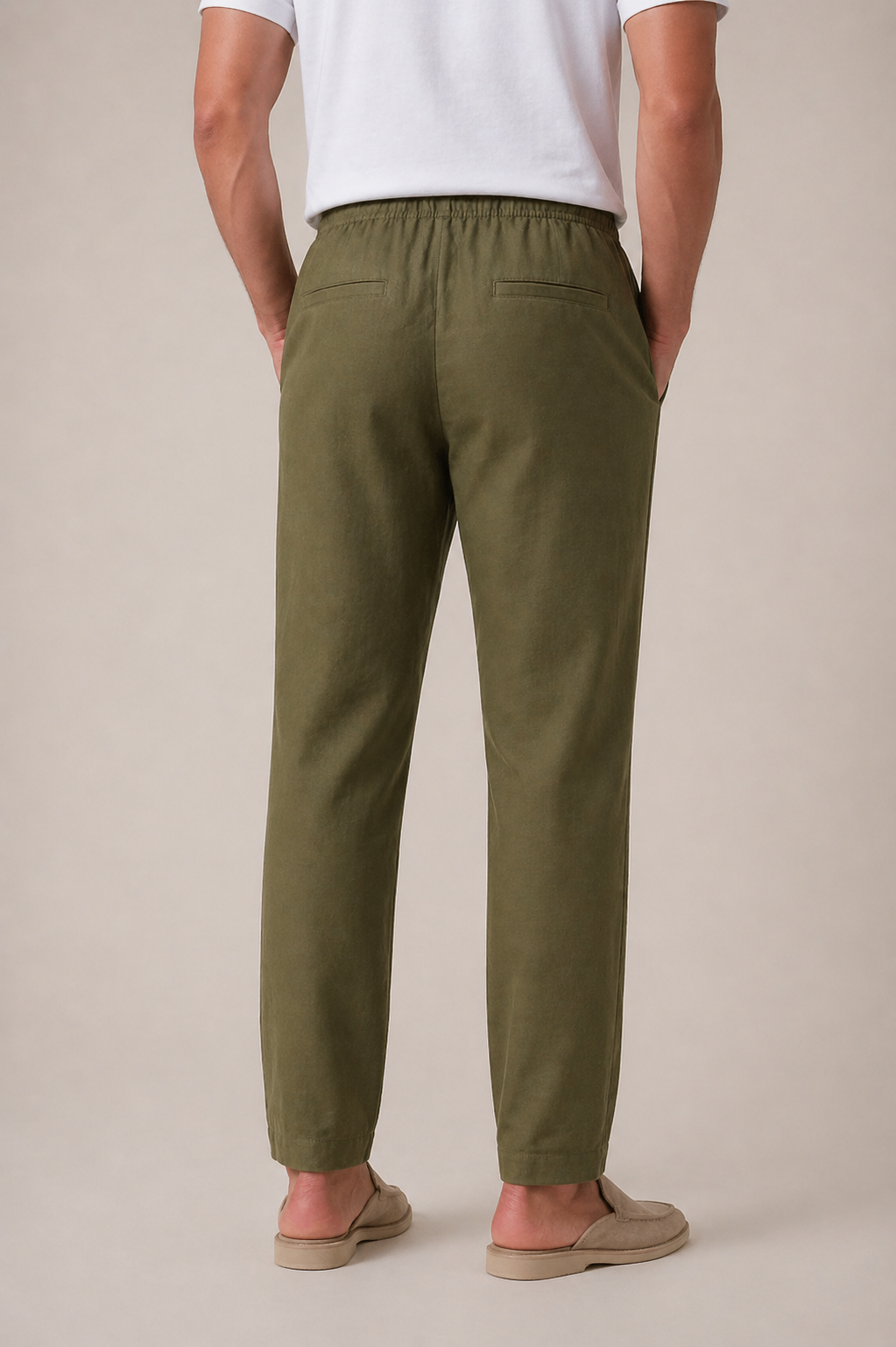 Pantaloni Leinen Bayside Oliva