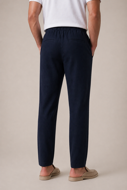 Pantaloni in Lino Bayside Navy