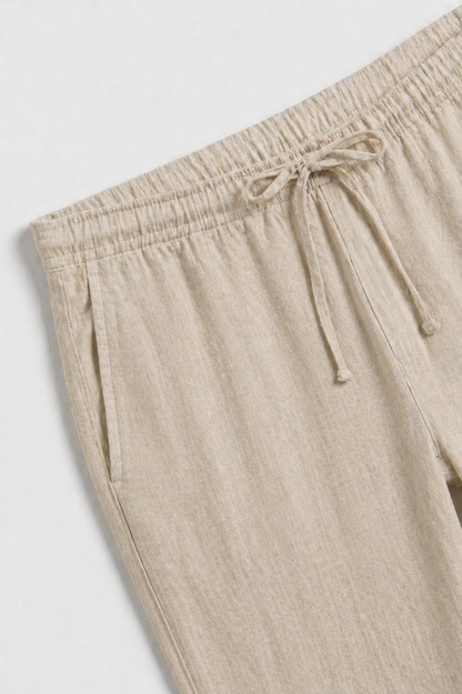 Pantaloni in Lino Bayside Beige