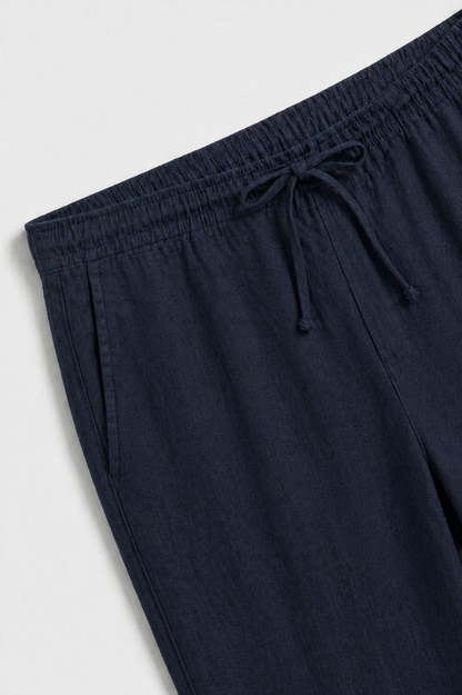 Pantaloni in Lino Bayside Navy