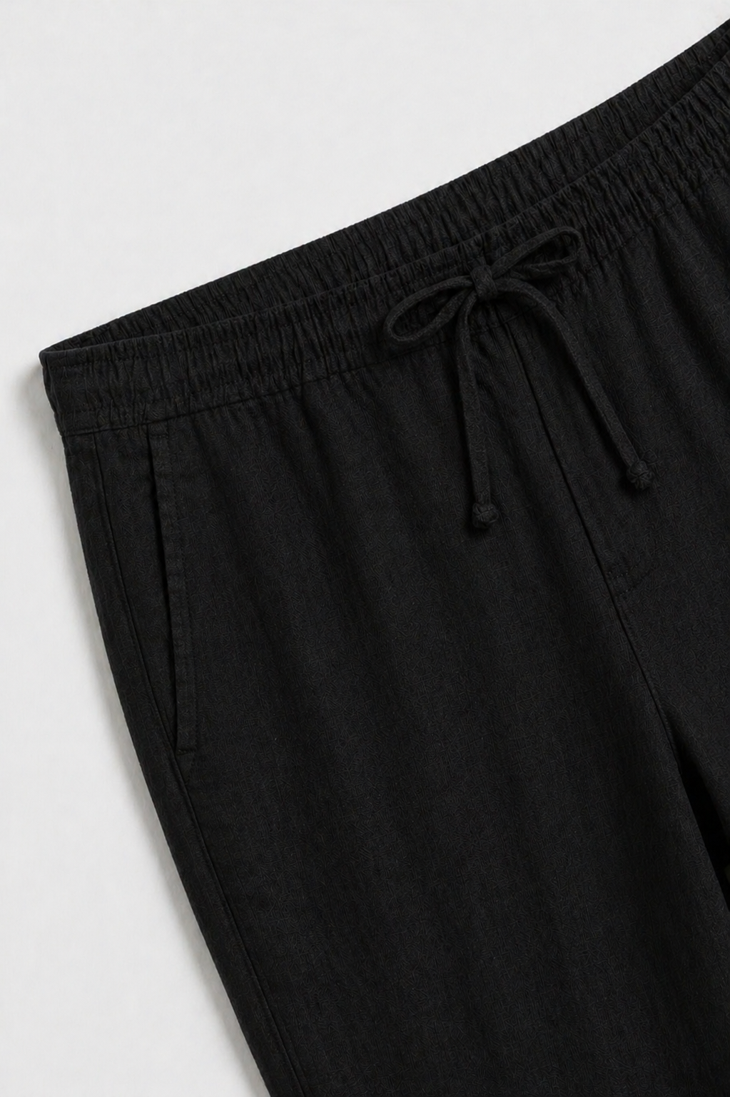 Pantaloni Bayside in Lino Nero