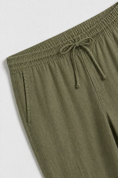 Pantaloni Leinen Bayside Oliva