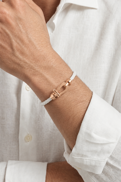 Bracciale Aurelio Bianco / Oro Rosa