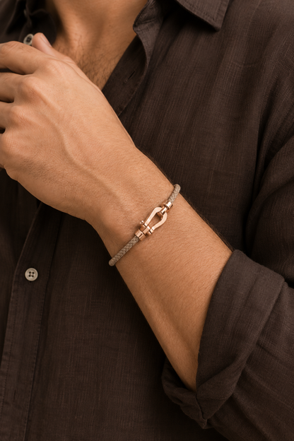 Bracciale Aurelio Marrone Chiaro / Rosé Oro