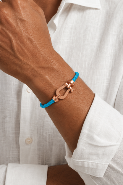 Bracciale Aurelio Azzurro Chiaro / Oro Rosa