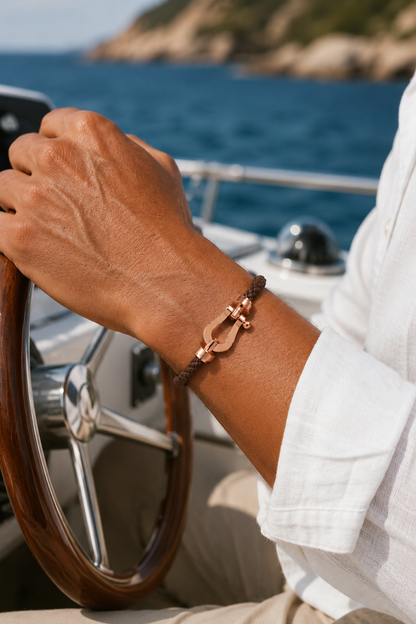 Bracciale Aurelio Marrone Scuro / Rosé