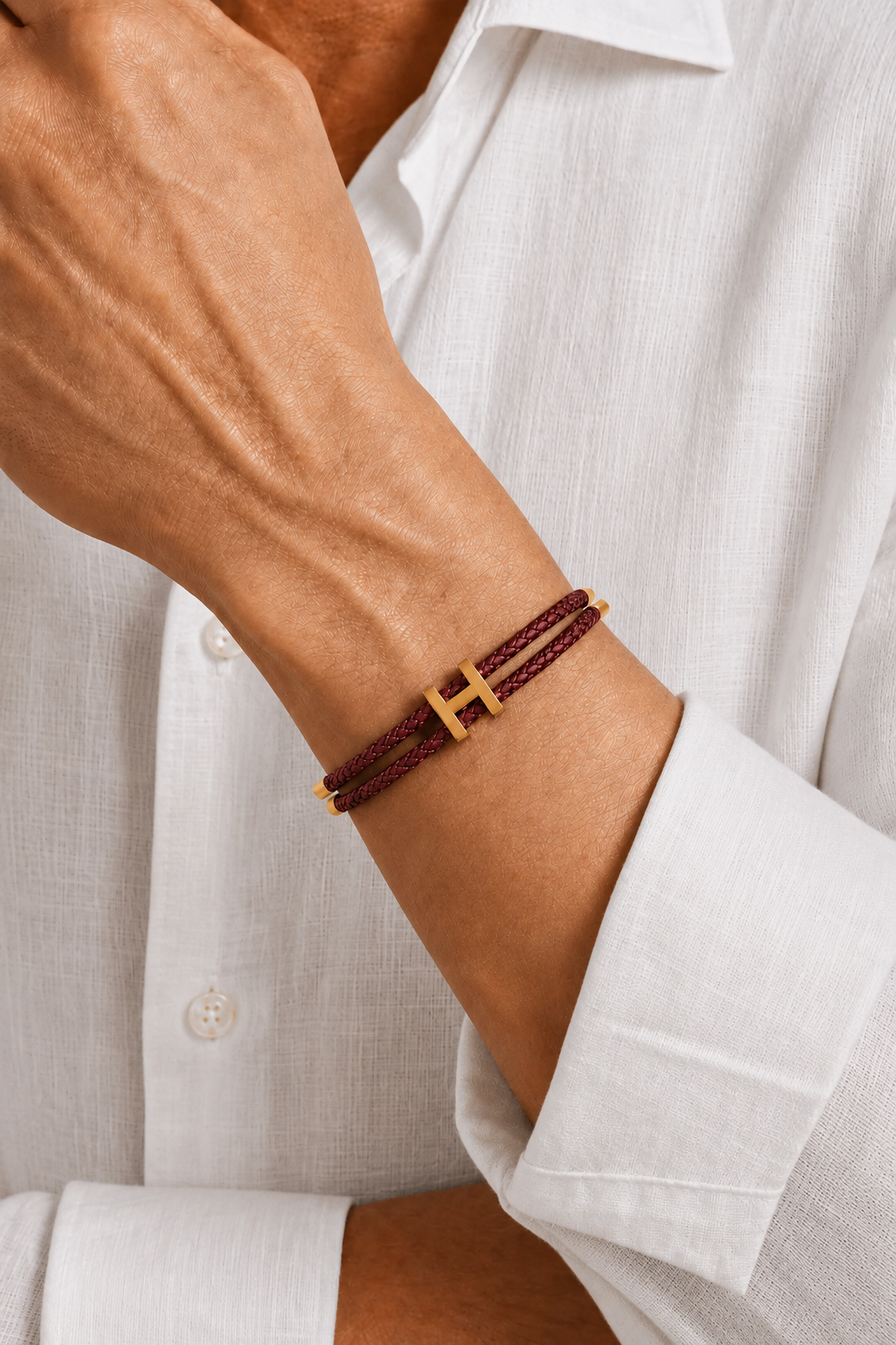 Bracciale RivaSylt Borgogna/Oro