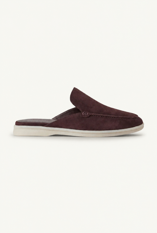 Mule Yacht in Suede Caffè