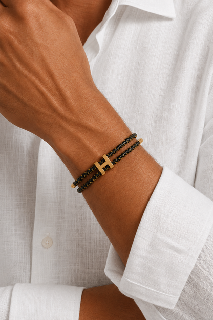 RivaSylt Bracciale Oro/Nero
