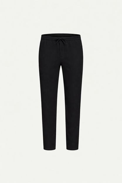 Pantaloni Bayside in Lino Nero