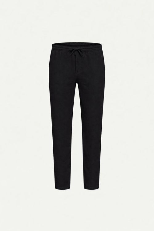 Pantaloni Bayside in Lino Nero