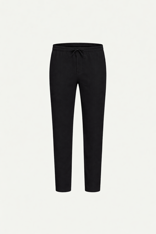 Pantaloni Bayside in Lino Nero