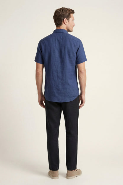 Set in Lino Trento Blu/Nero