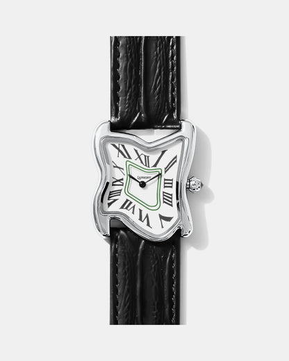 Orologio a fusione quadrato grande argento