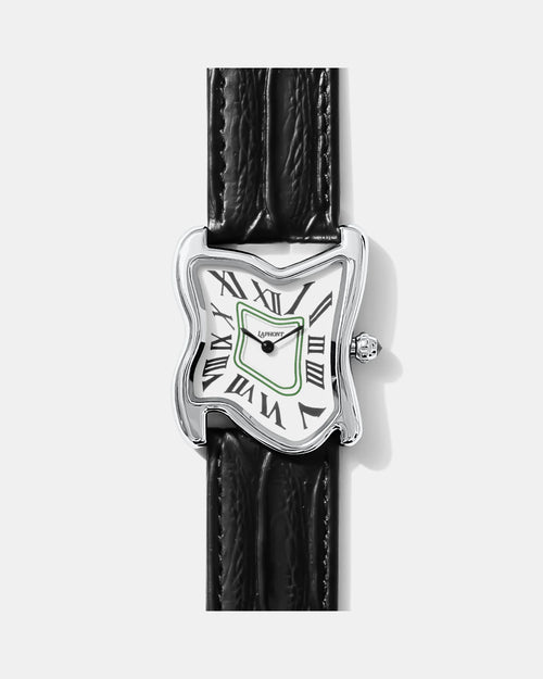 Orologio a fusione quadrato grande argento