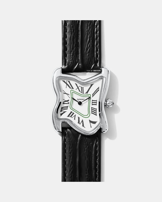 Orologio a fusione quadrato grande argento