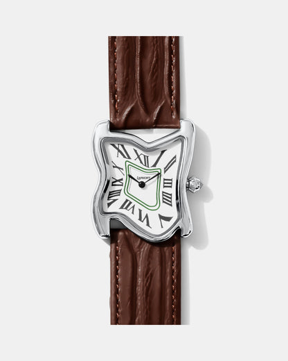 Orologio a fusione quadrato grande argento