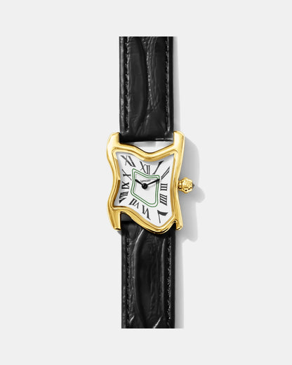 Orologio Quadrato da Fuso Piccolo Oro