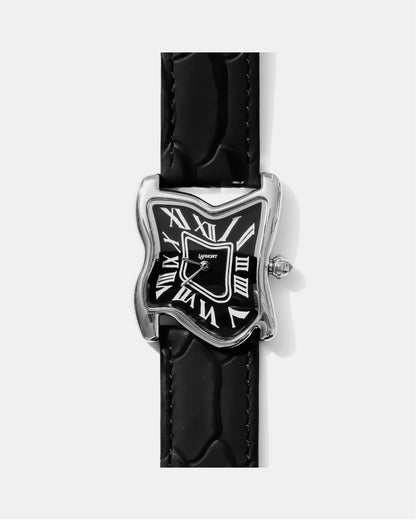 Orologio a fusione quadrato grande argento