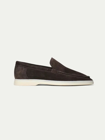 Mocassino Classico in Pelle Scamosciata Marrone