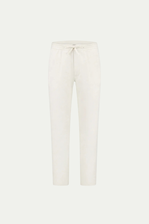 Pantaloni Bayside in Lino Bianchi