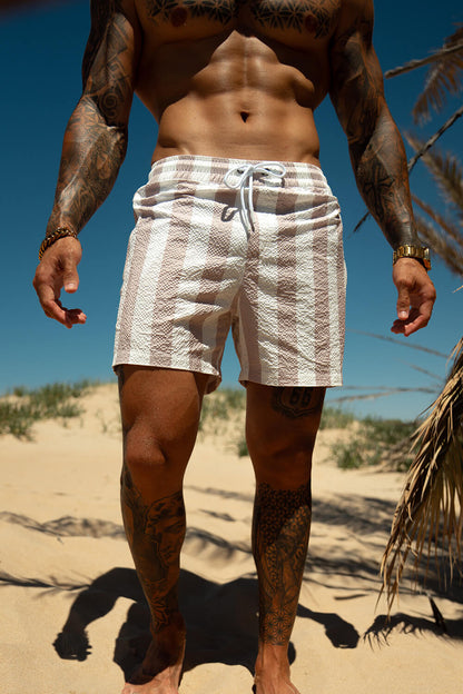 Porto Nero Costume da Bagno - Beige/Bianco