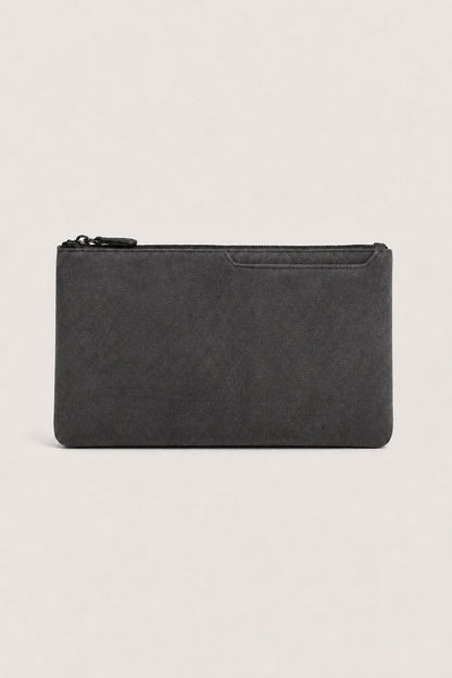 Borsa Clutch Alcantara Grigio Scuro