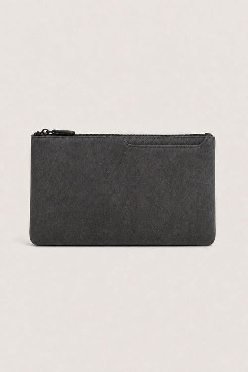 Borsa Clutch Alcantara Grigio Scuro