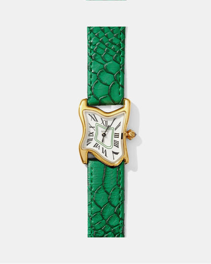 Orologio Quadrato da Fuso Piccolo Oro