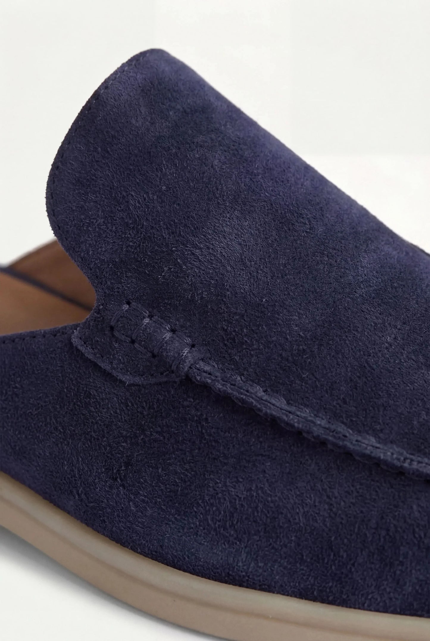 Mule Yacht in suede blu marino